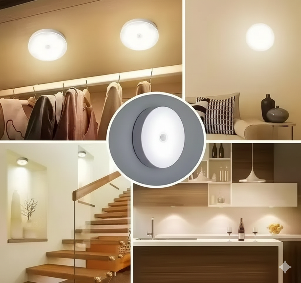 VIAXANA Motion Sensor LED Night Light – USB Rechargeable & Wireless